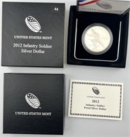 2012-W Infantry Soldier Silver Proof Dollar
