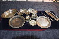 Lot of Sterling Nut Bowls, Egg Servers, and