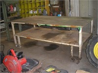 4'X8' WORK TABLE ON ROLLERS