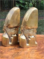 Solid Brass Ram Bookends