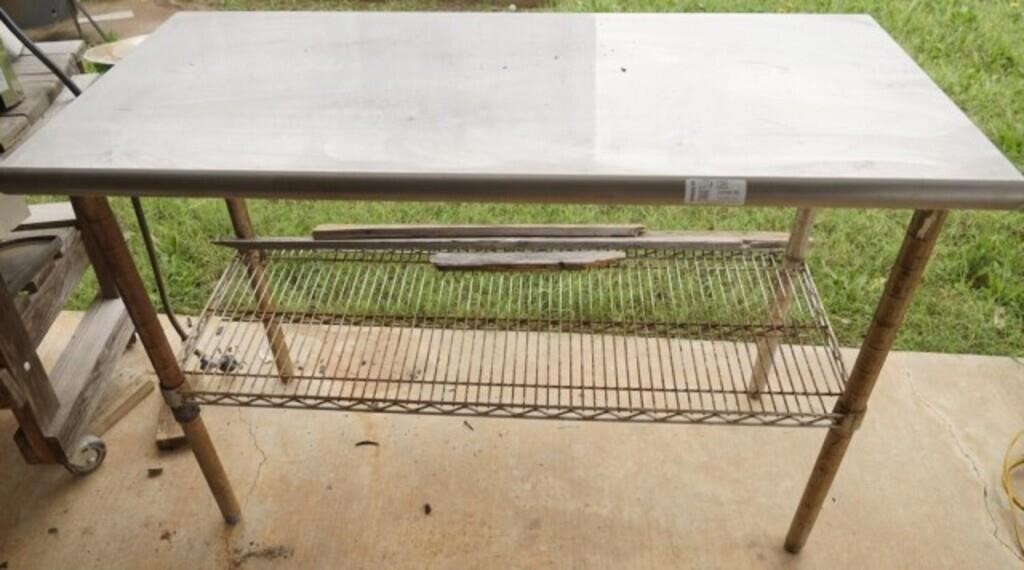 stainless steel table and legs 49x24x36