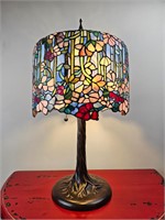 Stained Glass Tiffany Style Large Lamp 29"t