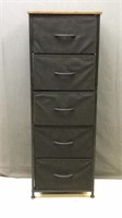 Drawer Tower W/ Fabric Drawers In Metal And Mdf