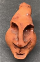 5" Art Red Clay Face