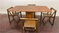 1960s MCM Minimalist Hide Away Dropleaf Table