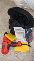 Black and decker corded drill in bag with drill