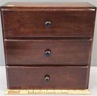 Three Drawer Tabletop Box Miniature Chest