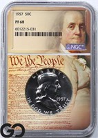 1957 Franklin Half Dollar PROOF NGCPF68 Guide: $90