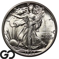 1947 Walking Liberty Half Dollar, BU Details