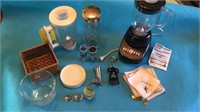 Blender, shot glasses, cork screws & more