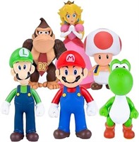 6pcs/Set Mario Figures Toy - Mario & Luigi Figurin
