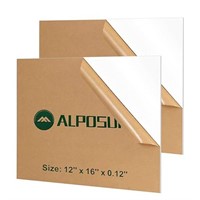 White Acrylic Sheets 12” x 16” x 1/8”, 2 Pack ALPO