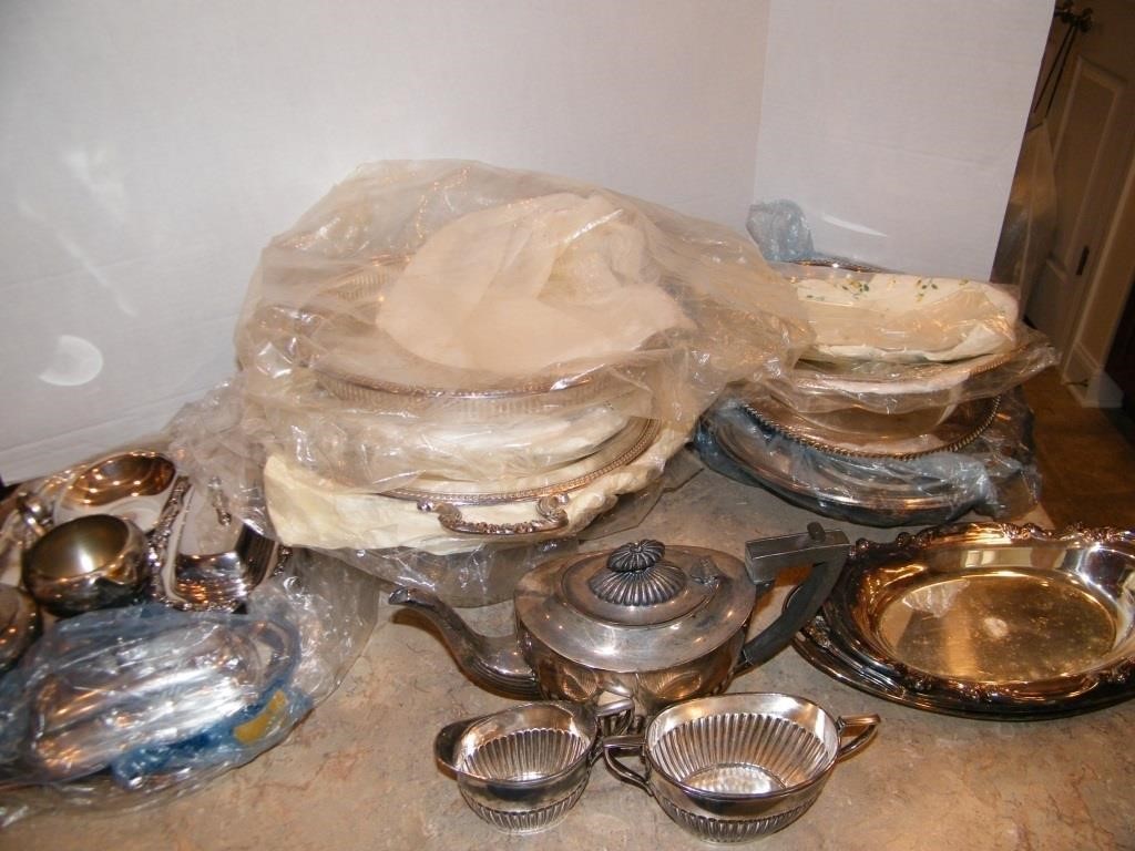 25 Pc Silver Plate Items Sold as 1 Lot