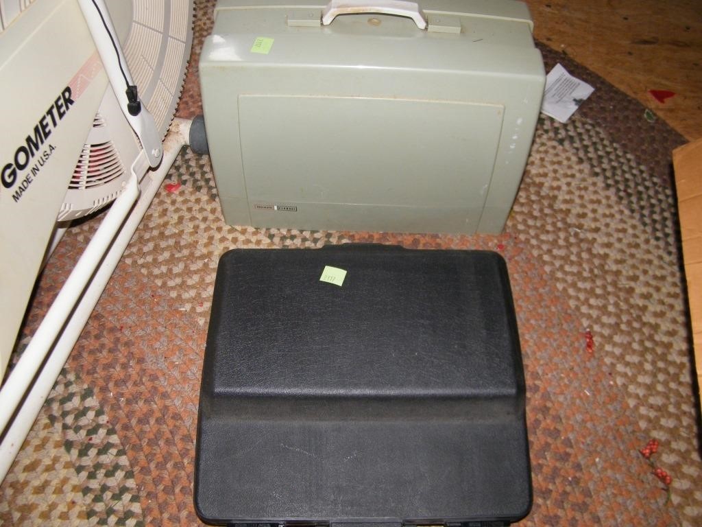 PORTABLE TYPEWRITER IN CASE & KENMORE PORTABLE