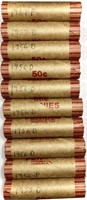 (10) Rolls 1950's Wheat Cent Penny Lot