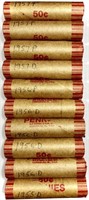 (10) Rolls 1950's Wheat Cent Penny Lot