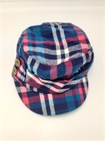 Hat Plaid blue w/pink