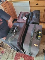 Lot of Four Suitcase Luggage