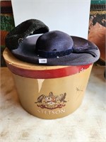 Vintage Stetson Hatbox & Hats