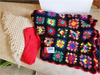 Vintage Afghan, Scarf, throw (Crochet)