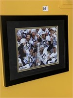 PENS TEAM PHOTO WITH STANLEY CUP FRAMED 12X16