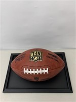 TROY POLAMALU SIGNED FOOTBALL IN DISPLAY CASE