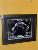 FLEURY 29 IN GOAL PICTURE FRAMED 12X16