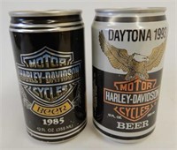 GROUPING OF 2 HARLEY DAVIDSON 12 OZ. BEER CANS