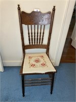 antique pressed back chair