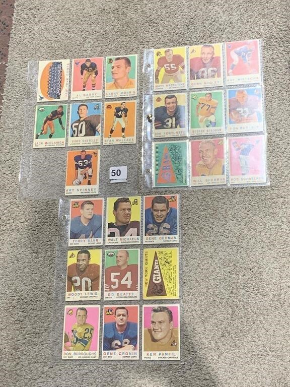 VINTAGE FOOTBALL COLLECTOR CARDS IN SLEEVES