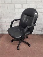 Black leather style office chair