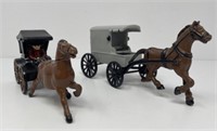 Metal Amish Horse and Buggy, Salt and Pepper