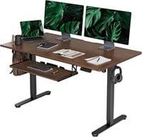 Electric Standing Desk  Solid Wood Adjustable Desk