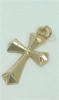 10K CROSS PENDENT