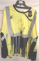 MicroTECH Size 2X  Long Sleeve "Yellow/Grey/Flag"
