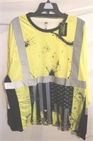 MicroTECH Size 2X Long Sleeve "Yellow/Grey/Flag