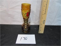 Mini Oil Lamp, amber w/ designs