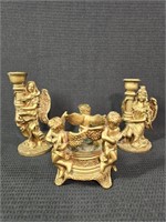 Gold Decorative Angel Candle Holders