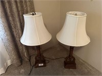 Tell City Wood Key Table Lamps
