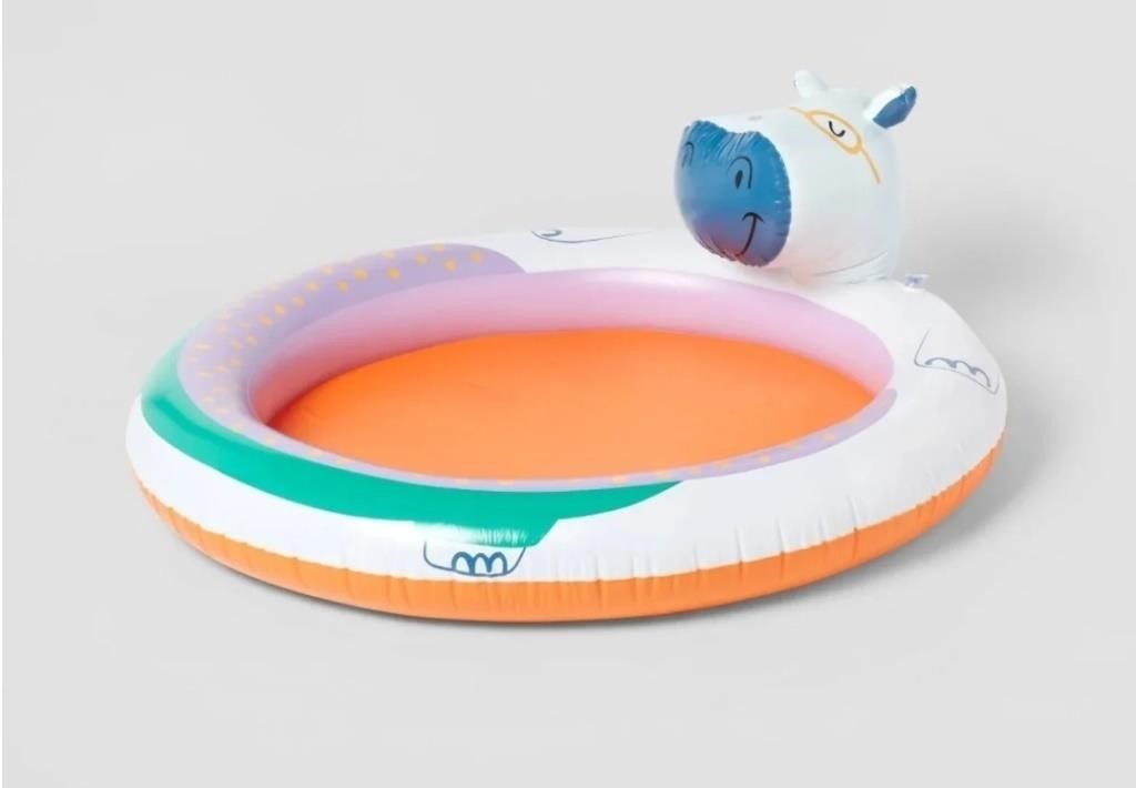 Inflatable Hippo Spray Pool