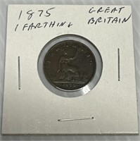 1875 Great Britain 1 Farthing