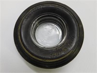 Firestone Tire ashtray w/glass Firestone embossed