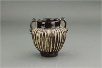 Chinese Black Glaze Pottery Vase