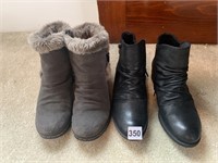 TWO PAIRS BOOTS SZ 6.5