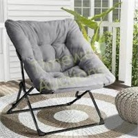 Oversized Faux Fur Chair  Grey