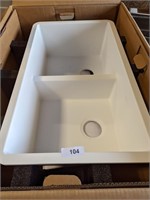 Karran White Quartz Sink - 32-3/8"x19-1/4"x9"