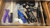 Drawer Lot of Assorted Kitchen Utensils