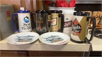 Plastic Beer Mugs and Sea World Items