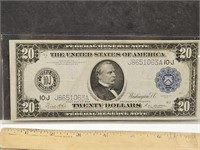 1914 $20 Note Saddle Blanket