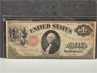 1917 $1 Note Red Seal Currency Saddle Blanket